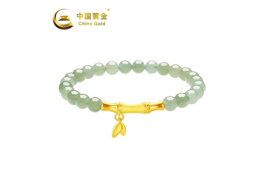 市价2099元中国黄金节节高升足金和田玉手串ZGHJ220821【新疆 西藏不发货】  218