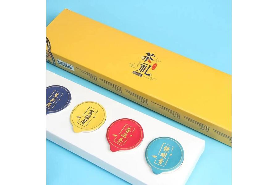 市价5940元 60盒 德膳蒂 年货好礼 精美礼盒装茶叶 碧螺春 金骏眉 茉莉花 铁观音 普洱茶五罐 (新疆、西藏、青海不发货）  zpw2022003131