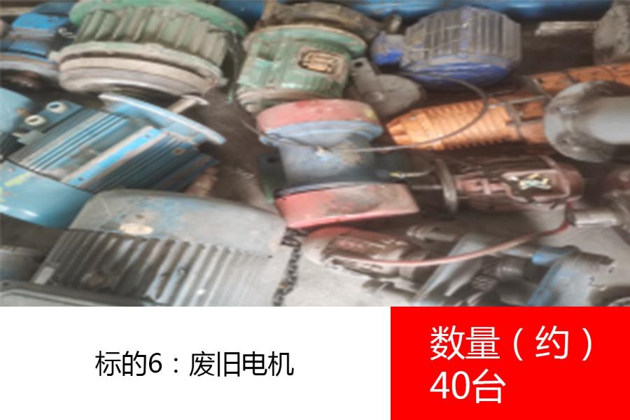 标的6：废旧电机（数量约40台）、电抗器（内含铜）（数量约1.2吨），参考价分别为：5500元/吨、3300元/吨