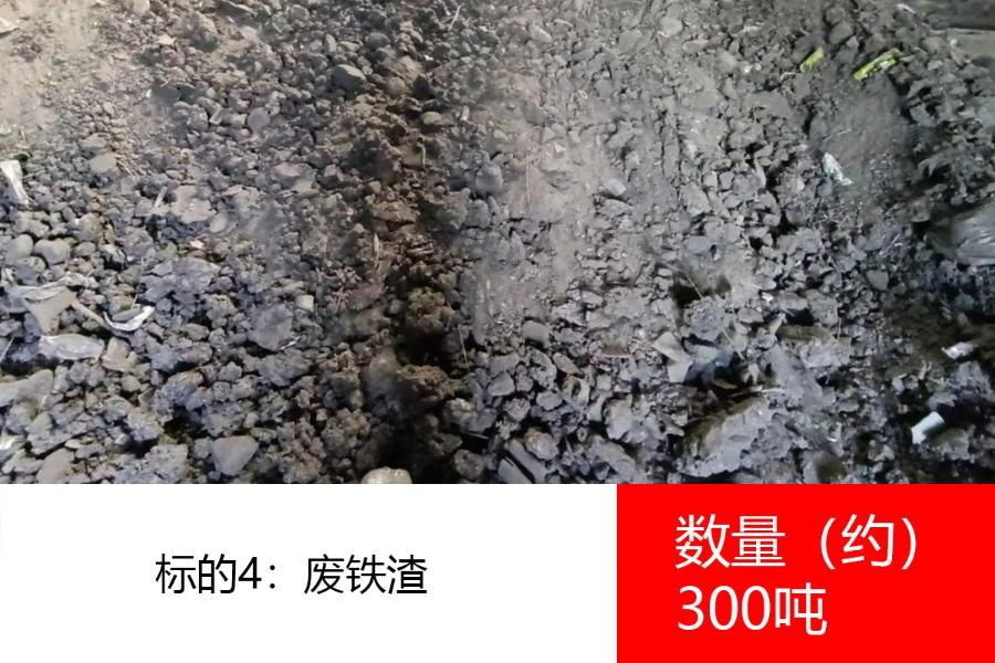 标的4：废铁渣（2022年10月25日至2022年12月31日期间预计产生的），数量约300吨