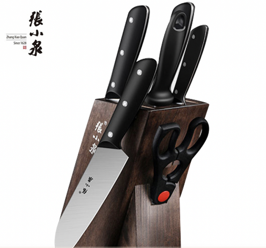 张小泉 鬼舞系列刀具七件套带刀座D40510100  （新疆，西藏，港澳台不发货）  401