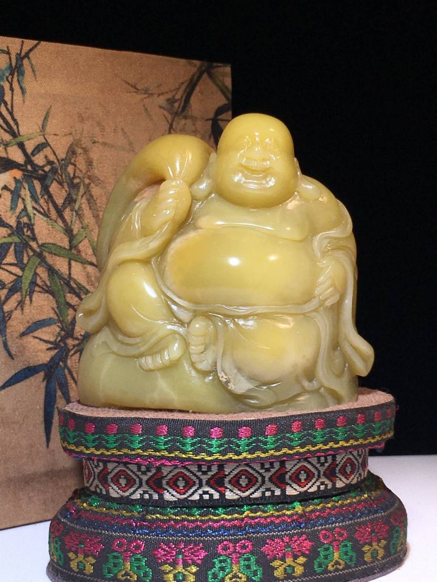 旧藏 寿山石田黄 布袋弥勒 摆件的来源图片