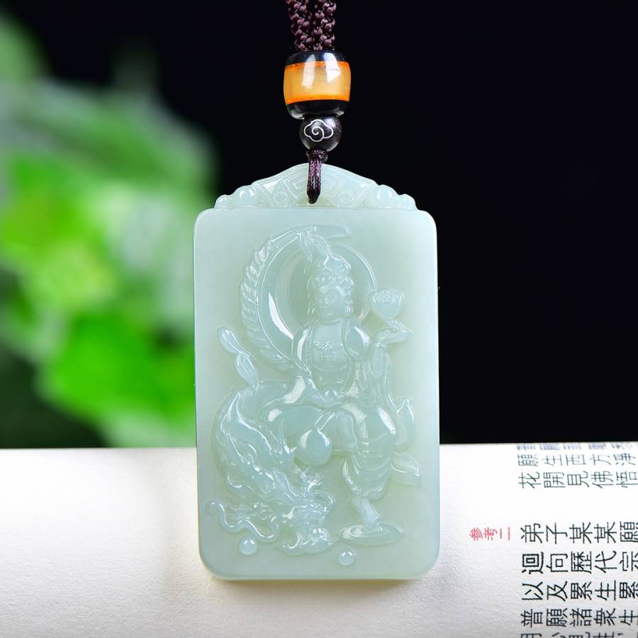 和田玉《吉祥观音》【规格】36＊60的来源图片
