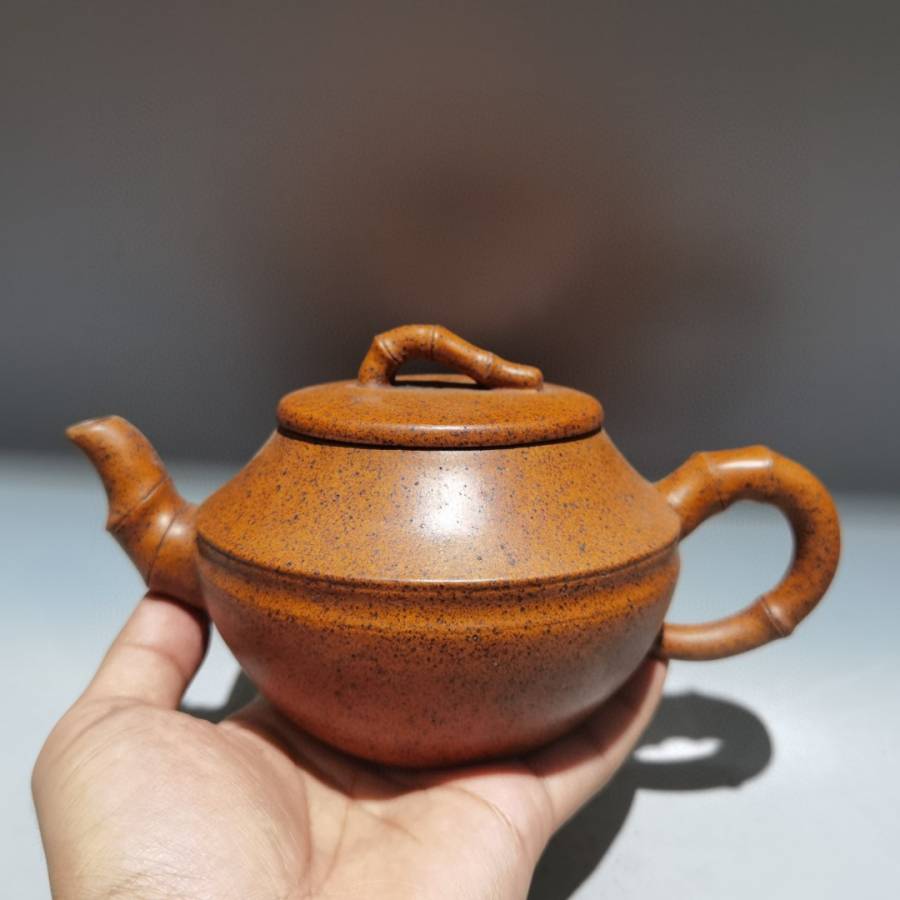 竹节壶 泥料：柴烧龙骨金砂的来源图片