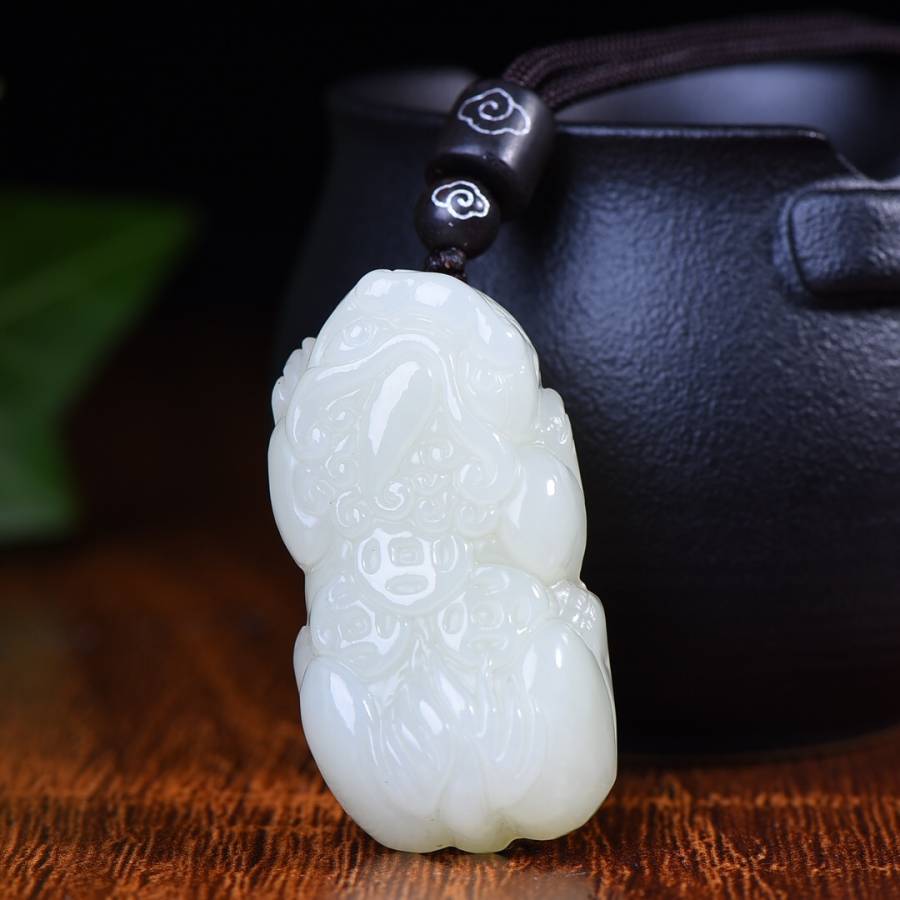 和田玉《招财貔貅》【规格】23＊43的来源图片