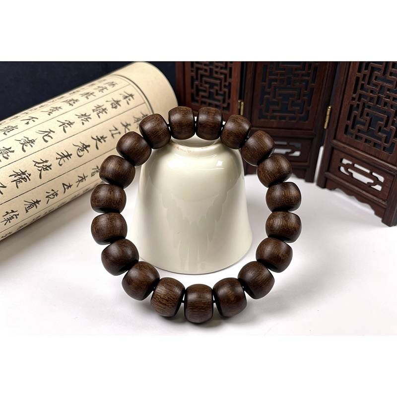 奇楠 沉水老料，苹果珠手串，规格：1.0 X19颗，的来源图片