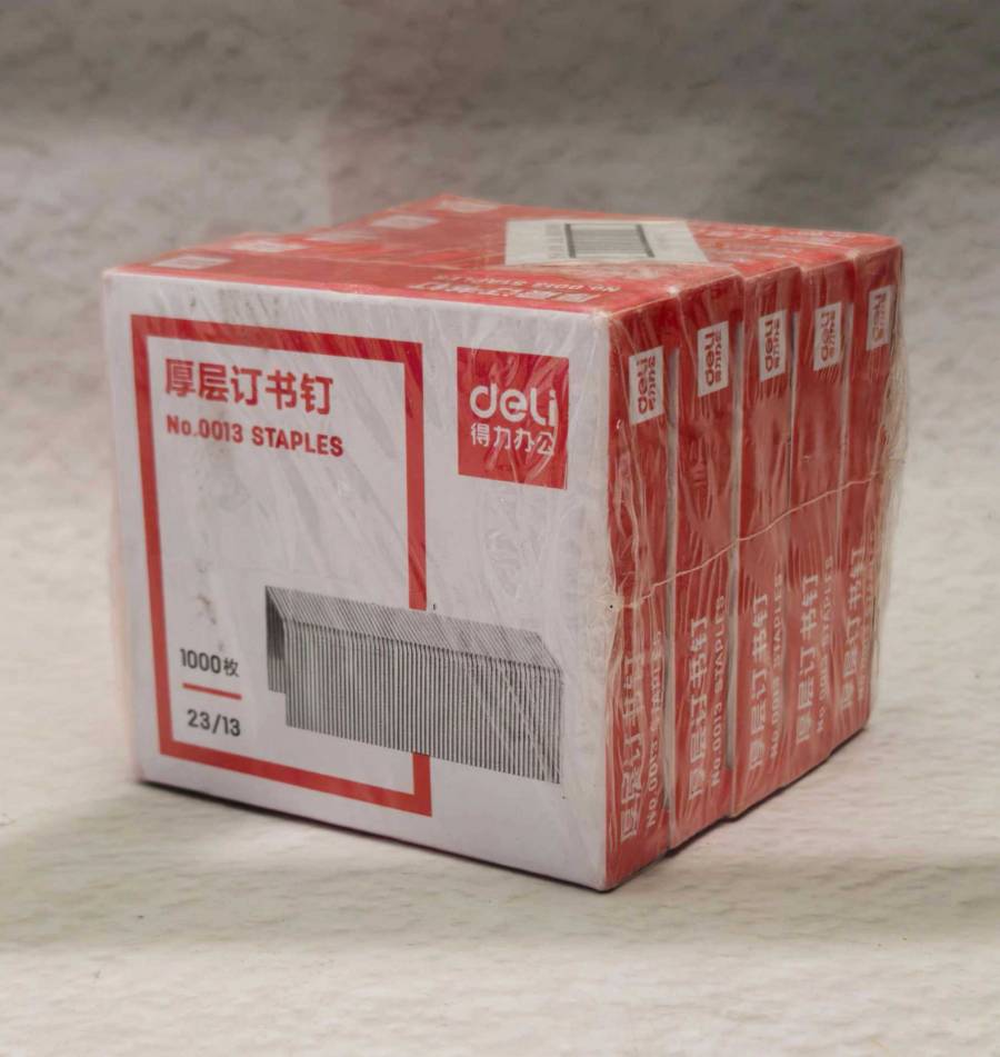 【GPWJ】得力厚层订书钉(1000枚×5盒)的来源图片