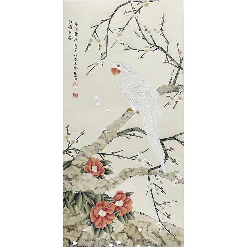 喻继高 附合影 当代著名工笔花鸟画家 【江南丽春】的来源图片