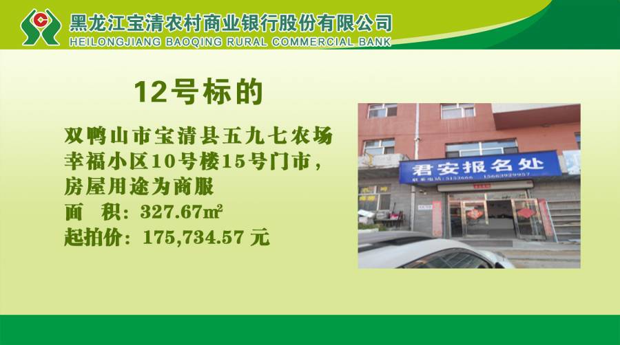 12.双鸭山市宝清县五九七农场幸福小区10号楼15号门市的来源图片