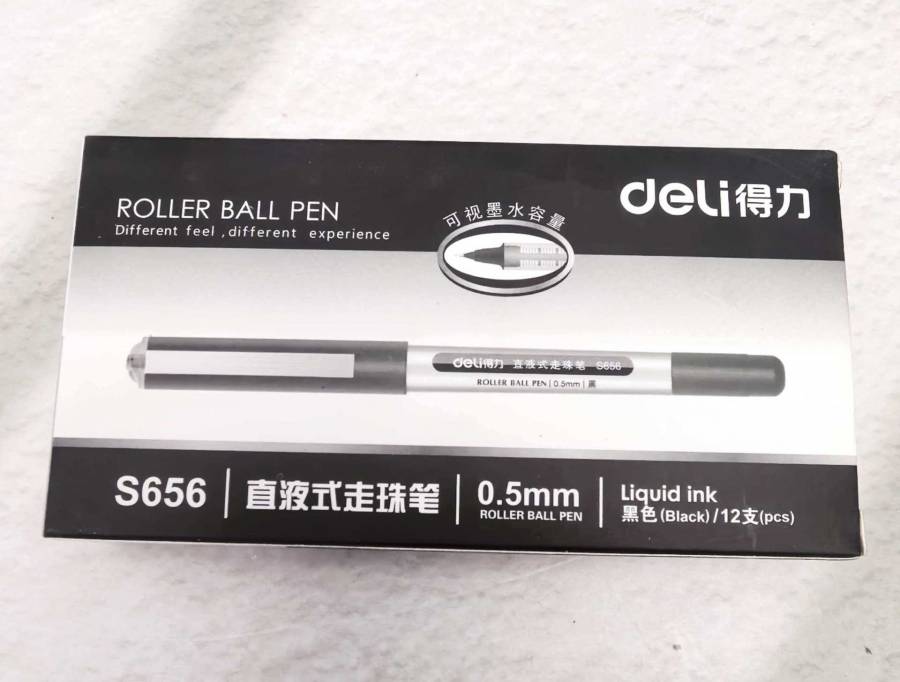 【CFWJ】全新得力S656直液式走珠笔0.5mm黑色(3盒36只)的来源图片