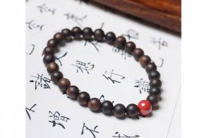 黑棋沉水单圈手链 规格：0.7㎝的来源图片