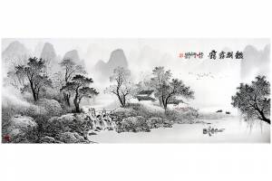 师百卉 附合影 亲笔授权 著名海军国礼画家 【鑑湖雾霭】的来源图片