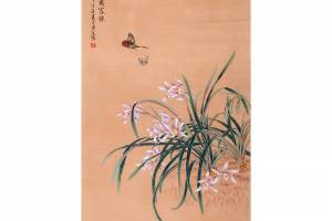 附合影 中国工笔画学会理事 广东美协理事 周彦生【兰生幽谷】的来源图片