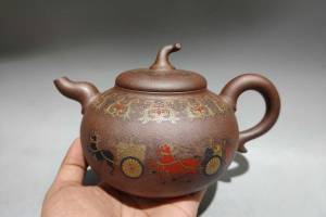 【茄瓜壶】泥料：原矿降坡泥 尺寸：19/12cm..容量：480cc的来源图片