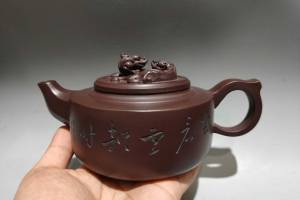 【楚汉风云】泥料：原矿大水潭老紫泥 尺寸：19/9cm..容量：360cc的来源图片