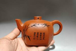 【竹报平安】泥料：原矿降坡泥 尺寸：14/7cm..容量：180cc的来源图片