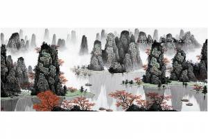 附合影 亲笔授权 著名海军国礼画家 师百卉【江山如画】的来源图片