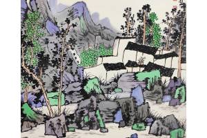 附合影 福建美协副主席 林容生【山中人家】的来源图片