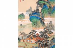 与徐悲鸿、张书旗三人被称为画坛“金陵三杰” 柳子谷【松荫听泉图】的来源图片