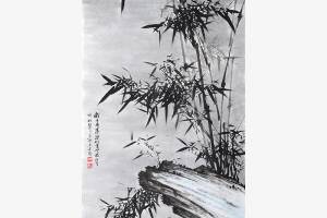 与徐悲鸿、张书旗三人被称为画坛“金陵三杰”竹圣 柳子谷【我亦有亭深竹里】的来源图片
